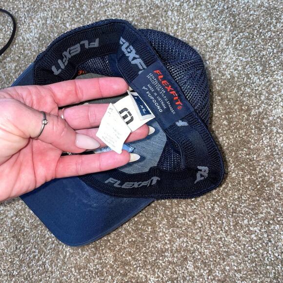 Travis Matthes hats set of two gray & Navy golf sweat stained brims SZ L XL - Picture 5 of 8